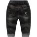 KIDSCOOL SPACE Baby Girl Boy Jeans 12-18 Months Black - Elastic Waist Ripped Denim Pants - Buy Online on GoSupps.com