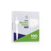 100 Pack Heavy Duty Disposable Basic Plastic Forks - White