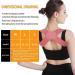 Adjustable Upper Back Brace Posture Corrector - Invisible Hunchback Correction Belt for Pain Relief | Large Pink (132-176 lb - Buy Online on GoSupps.com
