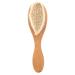 SECFOU Massager Hair Comb Toddler Shower Gift Natural or Massaging Kids Wool Children Cradle Head Brush Massage Bath Hairbrush Infant Soft Dry Registry Cap Wood Washing Scalp Detangle