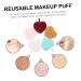 Beaupretty 5pcs Heart Shaped Face Wash Sponges - Reusable Makeup Remover Pads | Eco-Friendly Cleaning Puffs for Flawless Skin - Buy Online on GoSupps.com