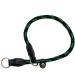 Black-Green HandMade Strong Rope Rolled Slip Dog Choker Choke Collars with black leather (27.5")