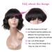 12 Inch Body Wave Bob Wig with Bangs | Brazilian Virgin Human Hair | 130% Density | Machine Made None Lace Front Wig for Black Women - Buy Online on GoSupps.com