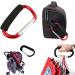 Aluminum Carabiner Hook with Sponge Handle - 5.5inch D-Shape Clip for Shopping Bags, Handbags, Strollers - Red - Buy Online on GoSupps.com
