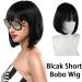 TongTaiXie Black Bob Wig - Short Length Synthetic Straight Hair for Women - Perfect for Party, Cosplay & Costume - Buy Online on GoSupps.com