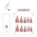 Light Luxury French Tips Press on Nails with Rhinestones | Glossy Glitter Coffin Length Acrylic Nails - Full Cover Stick-On Nails for Women & Girls - Buy Online on GoSupps.com