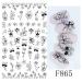 Spring Flower Nail Art Stickers Decals - 10 Self-Adhesive Sheets | Black & White Blossom Design for Nail Decoration Supplies - Buy Online on GoSupps.com