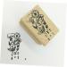 Lurrose 12 Pcs Vintage Decor Plant Vintage Stamps Wood Seal Stamp Ink Child Fleeting Time - Buy Online on GoSupps.com