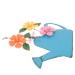 Zerodeko Floral Decor Pendant Art Decorative Backyard Ornament Iron Flower Pastoral Front Courtyard Novel Wall Yard Blue 28x27.5cm