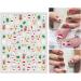 Christmas Nail Stickers 10 Sheets Self-Adhesive Nail Decal for Kids Cartoon Nail Art Decoration Design Supplies - Buy Online on GoSupps.com