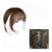 Bangs Clip in Bangs Transparent Swiss Lace Human Hair Bangs Clip In Fringe Hairpieces Extension For Women Breathable Remy Hair Bangs for Women Curved Bangs for Daily Wear (Color : 9x11 Brown)