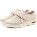 Oldms Women's Extra Wide Orthopedic Diabetic Shoes with Adjustable Closure - Beige, Size 8 - Buy Online on GoSupps.com
