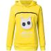 Women's Long Sleeve Cat & Dog Hoodie with Big Zipper Bag - Warm Yellow Sweatshirt XXL - Buy Online on GoSupps.com