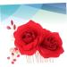 Ipetboom 1pc Headwear for Women Wedding Headpiece for Bride Flower Hair Comb Insert Hair Comb Hair Combs Metal Hair Comb Bridal Hair Comb Hair Pin Flower Head Rhinestones Red Miss - Buy Online on GoSupps.com
