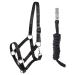 PFIFF 102931 Halter and Rope Set Plastic Halter Lead Rope Black Pony Pony Black