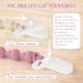 Beboan Silicone Pacifier Chain for Girls - 2 BPA-Free Baby Pacifier Chains with Lock & Bite Toys - Purple Beige Baby Party Set - Buy Online on GoSupps.com
