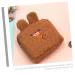 SOLUSTRE 2pcs Plush Coin Purse and Makeup Bag Set | Tampon & Pad Holder | Cute Light Brown Cosmetic Storage Pouch - Buy Online on GoSupps.com