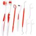 8 Piece Dental Care Kit | Toothbrush Floss Stain Remover & Tongue Picks for Complete Oral Hygiene - Buy Online on GoSupps.com