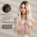 Buy Oefei Pink Highlight Ombre Blonde Long Curly Synthetic Wig - Heat-Resistant Wigs for Women | Perfect for Daily Wear Parties & Cosplay - Buy Online on GoSupps.com