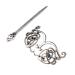 Lurrose 2 pieces vintage Celtic knots hair clip Irish hair accesses hair clip stick clip viking hair accessories for woman men (silver)