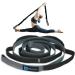 A AZURELIFE Premium Durable Cotton Stretch Non-Elastic Yoga Strap for Stretching - Black - 10 loops
