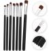 Healeved 7pcs Eyeshadow Daily Use Makeup Brush Horse Hair Concealer Brush Wood Black Lip Brush - Buy Online on GoSupps.com