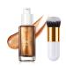 Liquid Body Illuminator  Waterproof Moisturizing And Glow For Face & Body  All-In-One Makeup Liquid Illuminator  Summer Body Highlighter Face Luminizer Makeup Brush Include  (03Bronze Gold) 03Bronze Glod