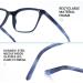 Cyxus Blue Light Filter Glasses for Men & Women | Fashionable Computer & Gaming Eyewear | Non-Prescription Blue 8148 - Buy Online on GoSupps.com