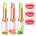BINGBRUSH 3 Pcs Aloe Peach Orange Color Changing Lipstick Queen PH Mood Long Lasting Labiales Lip Gloss Lip Balm Tinted Magic Lip Stain Moisturize Glossly Makeup Jelly Crystal Lipstick Set for Women 3 Count (Pack of 1) 3...