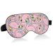 Sleep Mask Light Blocking Flamingo Seamless Eye Mask for Sleeping with Adjustable Strap Pink Tropical Birds Soft Lightweight Eye Cover Blindfold for Men Women Work Travel Naps