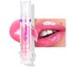 Lip Plumper 6 Colors Moisturizing Glossy Plumping Lip Gloss Long Lasting Hydrating Natural Lip Plumper for Women Girls (Color 05)
