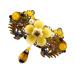 Didiseaon Hairpin Hair Jewels for Women French Hair Pin Wedding Hair Clips Women Hair Clip Women Hair Barrettes Vintage Flower Hair Clips Hair Clamp Ponytail Alloy Spring Miss