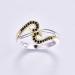 925 Sterling Silver Twist Ring with Simulated Black Spinel | Perfect Wedding & Mother's Day Gift - Size 6 US - Buy Online on GoSupps.com