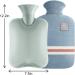 Large 2L Hot Water Bottle with Knitted Cover - Pain Relief & Comfort | Ideal Gift for Men Women & Kids - Blue & Green - Buy Online on GoSupps.com
