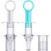 2 pieces baby oral feed spray baby liquid feeder donor with pacifier head suitable for small children newborns (white and blue)