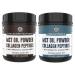 Left Coast Performance Chocolate MCT Oil Powder & Collagen Peptides 1lb + Unflavored MCT Oil Powder & Collagen Peptides 1lb