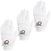 FINGER TEN Golf Gloves Men Left Hand Rain Grip Value 3 Pack, All Weather Durable Grip Size Small Medium Large XL White Black Blue Red Brown White Medium/Large Left