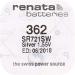 Buy Genuine Renata 362 SR721SW Swiss Made Silver Batteries | Strip of 10 | 1.55V for Long-lasting Power - Buy Online on GoSupps.com