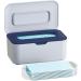 Buy Qiyifang Blue Wet Wiper Holder - Dustproof Damp Cloth Container with Lid for Dormitory Washroom Dressing Table & Desk - Stylish Handkerchief Dispenser for International Shipping - Buy Online on GoSupps.com
