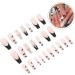 minkissy 1 Set French Coffin Nail Decorative False Nail French Nails Tips Diva Press False Nails Tips Fake French Nails Cute Fake Nails Fake Nail Ornaments Suite Tape Plastic - Buy Online on GoSupps.com