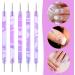 5Pcs Nail Dotting Pen Nail Art Tools Dotting Painting Pen Polish Carving Tool 2 Way Nail Design Dotting Tool for Gel Polish Decoration Purple - Buy Online on GoSupps.com