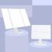 Tri-fold Lighted Vanity Makeup Mirror with 1x 2X 3X Magnification - Portable and Adjustable LED Lights - White - Buy Online on GoSupps.com