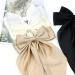 Cinaci 4 Pieces Large Big Oversized Satin Hair Bows with Long Tail French Barrettes Hair Clips Accessories for Women Girls Teens White Ivory Khaki Black - Buy Online on GoSupps.com