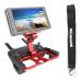 Anbee Foldable Aluminum Tablet Stand Cell Phone Holder with Lanyard Support Crystal Sky Monitor Compatible with DJI Mavic 2 Pro/Zoom/Mini SE/Mavic Air 2 / Spark Drone Remote Controller, Red