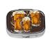 Beer Printing 2 Compartment Small Pill Case Cute Small Pill Box Purse Pill Boxs Travel Pill Organizer for Pocket Purse and Travel Gifts