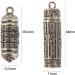 Buddhist Pendant Necklace - Brass Medicine Pill Box | Carved Scriptures Travel Medication Aid Gift for Men - Buy Online on GoSupps.com