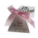 Candy Box Triangular Tower Candy Box Wedding Supplies Andes Candy Bags Guest Decoration Baby Shower Supplies (20 Pcs) (Color : Gold) (Size : Pink)
