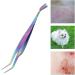 ChengyuWei Tool for Pets Stainless Steel Professional Tool for Dogs Pet Tweezers Stainless Steel Rustproof Coating Tweezers 2 in 1 Pet Tool for Dogs Cats Clean Tool for Pet - Buy Online on GoSupps.com