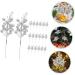 HOMSFOU 20pcs Foam flower arrangement artificial Christmas Picks xmas berries decorations cutting Christmas Tree Picks artificial fruit decorate Artificial Berry crafts berry branch Silver 19X5X5CM - Buy Online on GoSupps.com