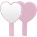 BinaryABC Heart Shaped Handheld Mirror - Travel Makeup Cosmetic Mirror (Pink) - Buy Online on GoSupps.com